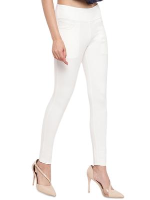 off white solid jegging - 17532929 - Standard Image - 2