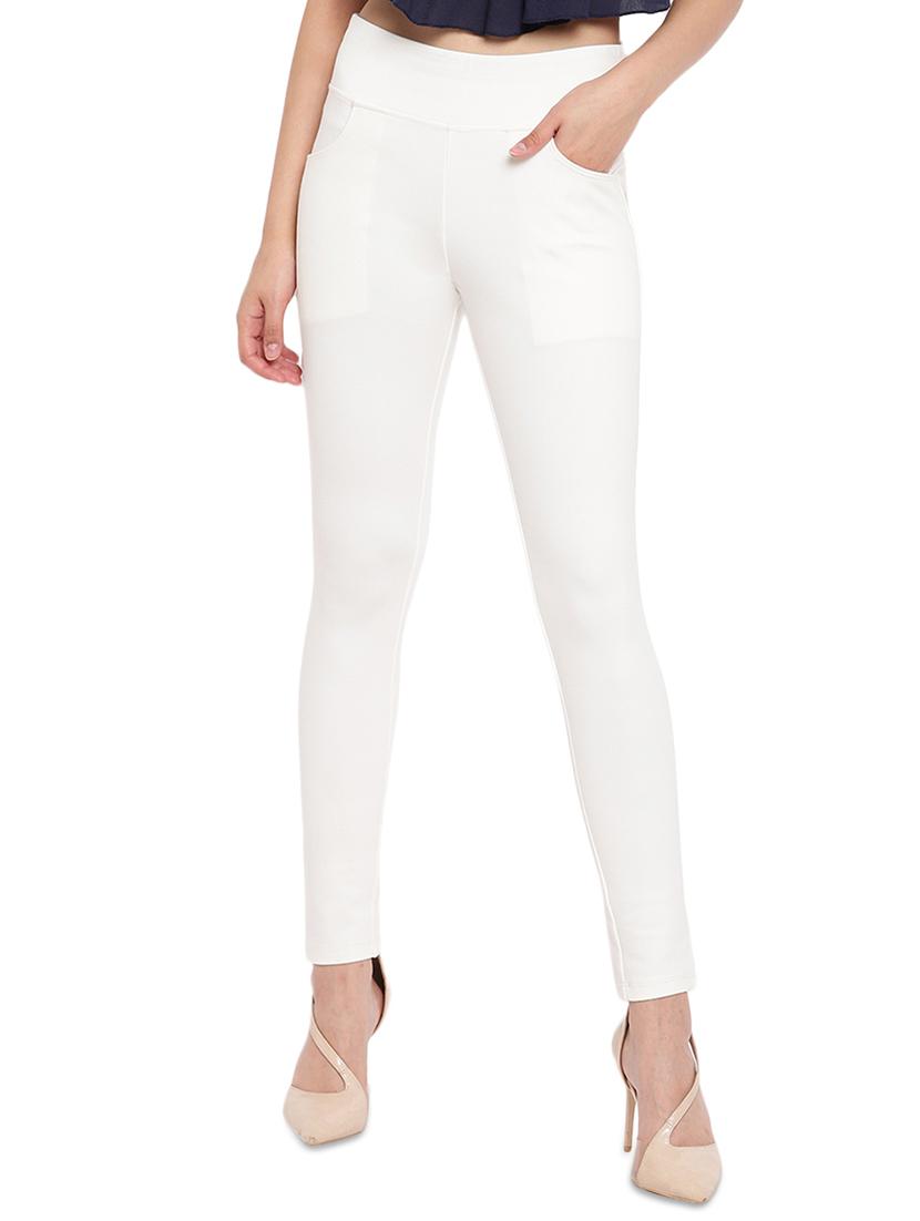 off white solid jegging - 17532929 - Zoom Image - 1