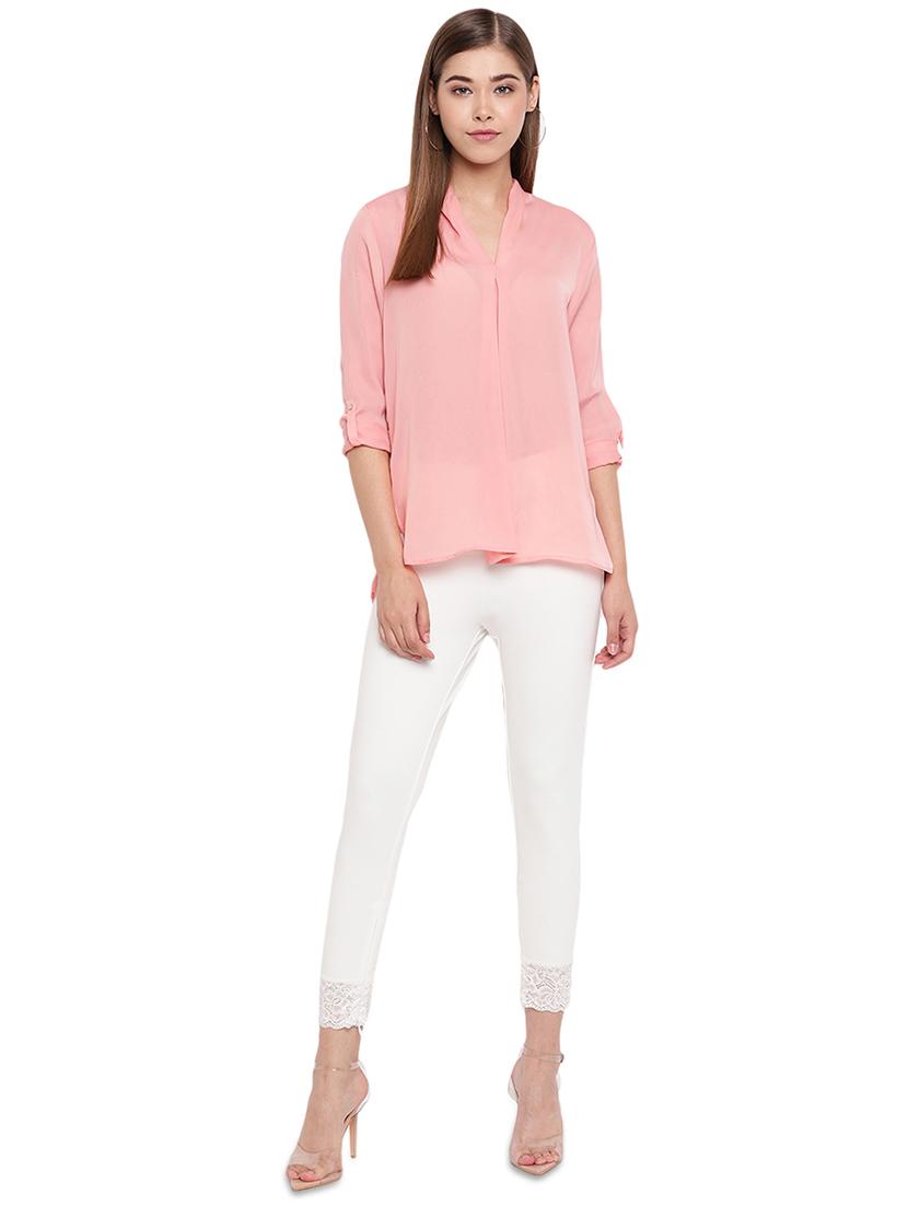 laced hem solid jegging - 17532933 - Zoom Image - 4