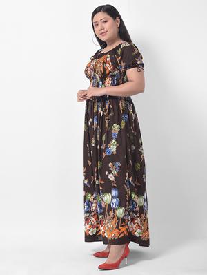 off shoulder floral maxi dress - 17532965 - Standard Image - 2