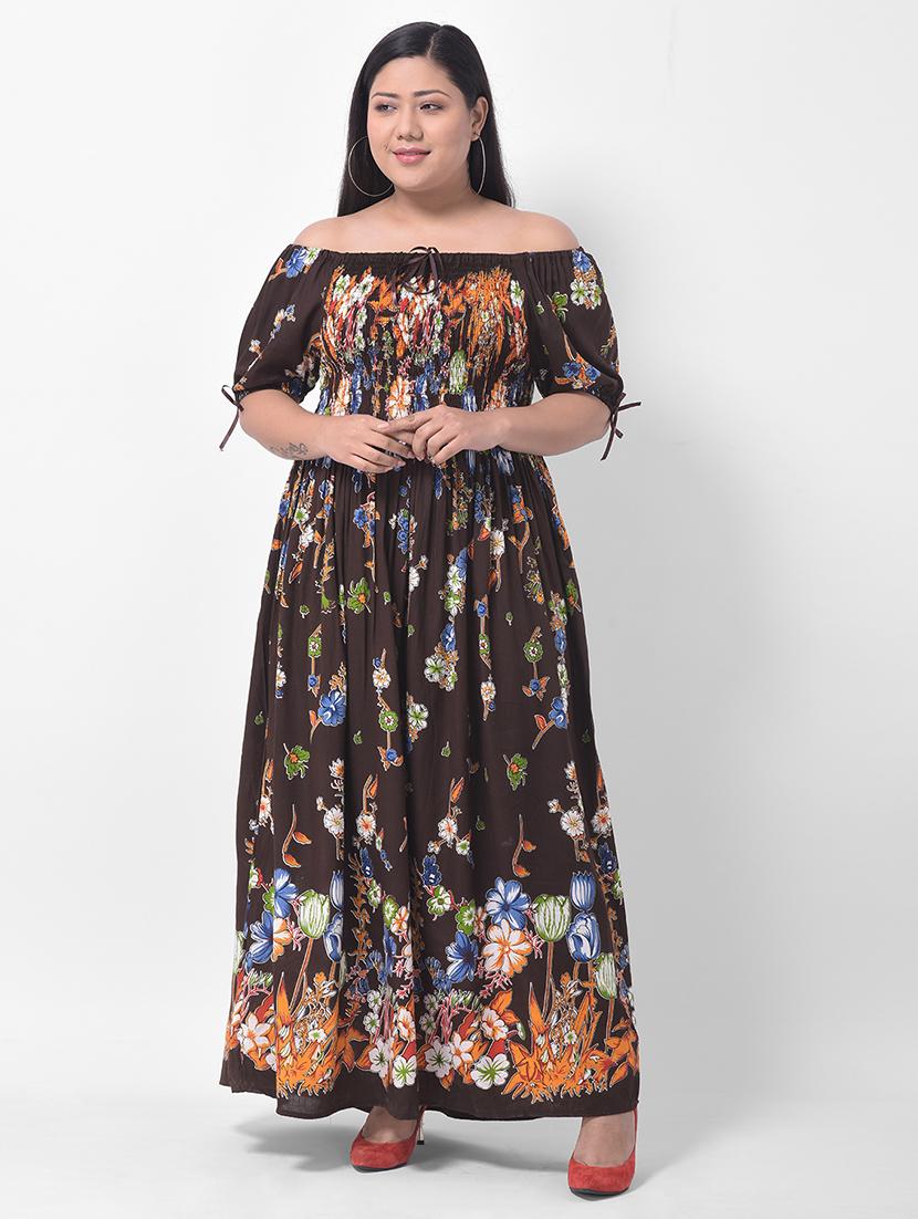off shoulder floral maxi dress - 17532965 - Zoom Image - 1