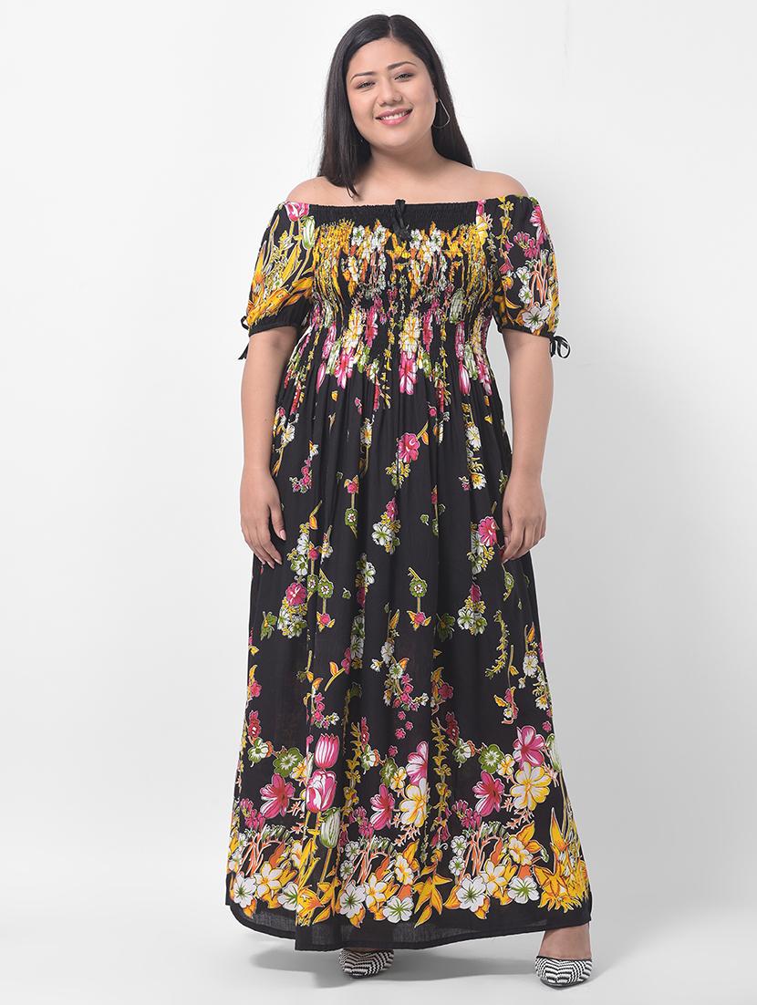 off shoulder floral maxi dress - 17532968 - Zoom Image - 1