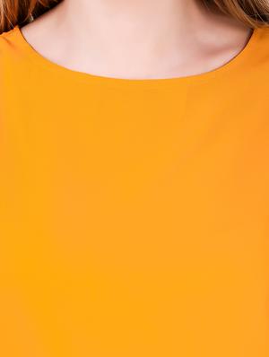 cold shoulder solid top - 17533194 - Standard Image - 5
