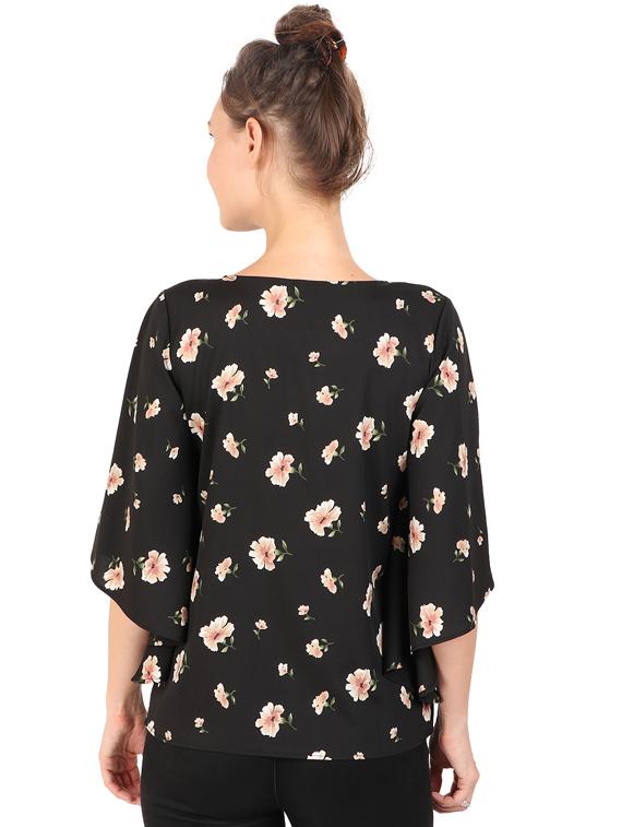 bell sleeved floral top - 17533197 - Zoom Image - 3
