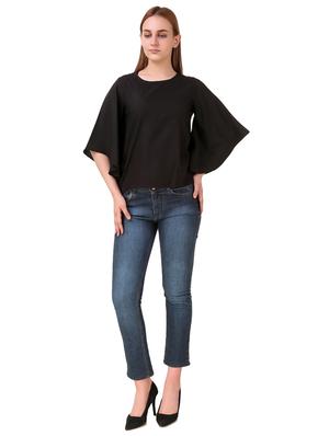 bell sleeved solid top - 17533199 - Standard Image - 4