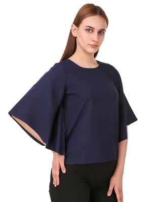 bell sleeved solid top - 17533202 - Standard Image - 2