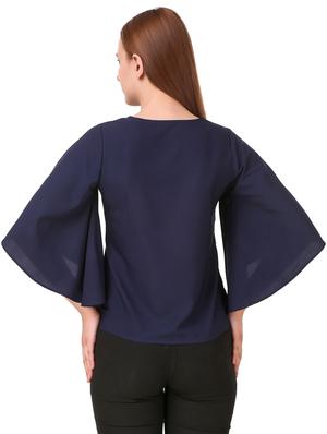 bell sleeved solid top - 17533202 - Standard Image - 3