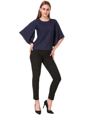 bell sleeved solid top - 17533202 - Standard Image - 4