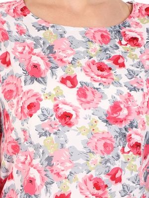 cold shoulder floral top - 17533203 - Standard Image - 5