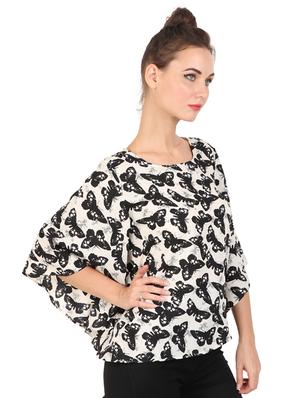 bell sleeved printed top - 17533206 - Standard Image - 2