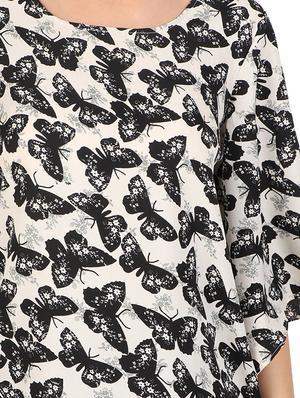 bell sleeved printed top - 17533206 - Standard Image - 5