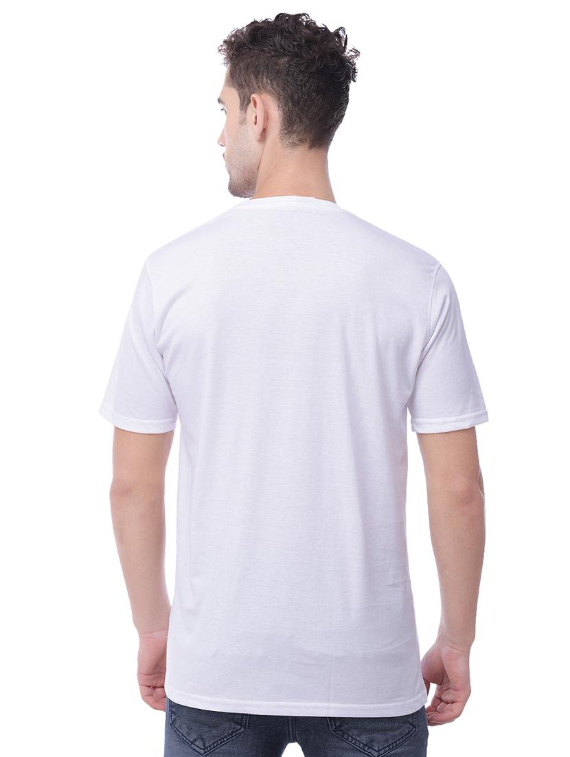white chest print t-shirt - 17533221 - Zoom Image - 2
