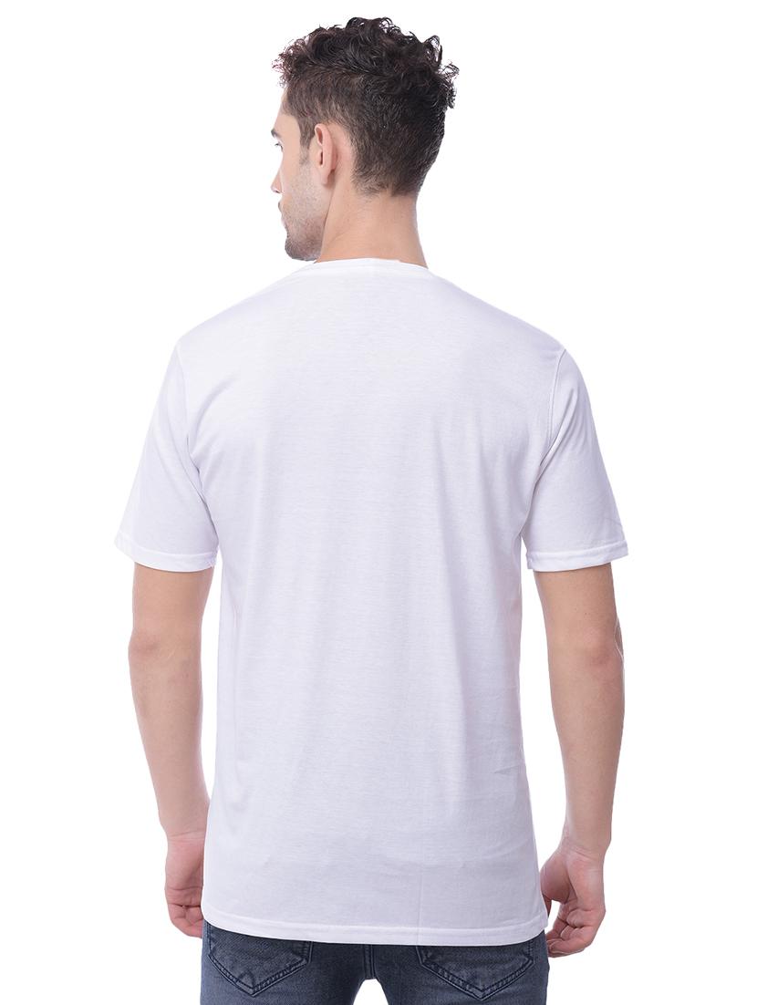 white chest print t-shirt - 17533224 - Zoom Image - 2