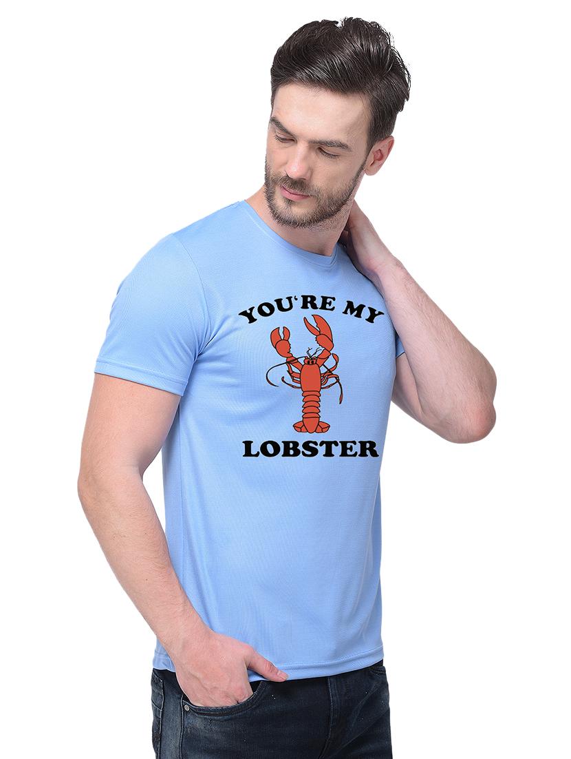 light blue chest print t-shirt - 17533225 - Zoom Image - 2