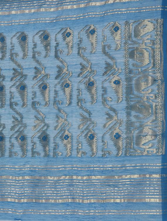 self design jamdani saree - 17533256 - Zoom Image - 3