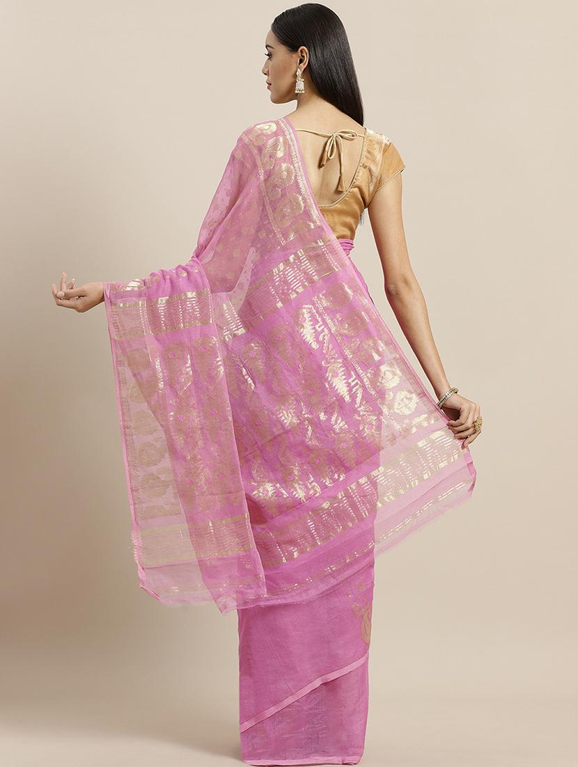 self design jamdani saree - 17533258 - Zoom Image - 2