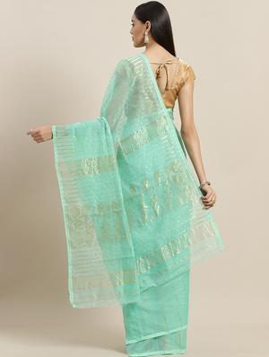 self design jamdani saree - 17533260 - Standard Image - 2