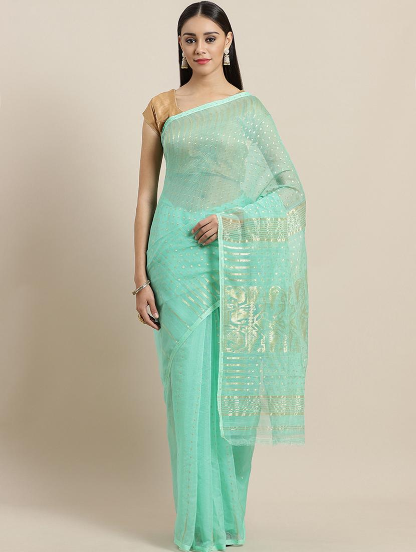 self design jamdani saree - 17533260 - Zoom Image - 1
