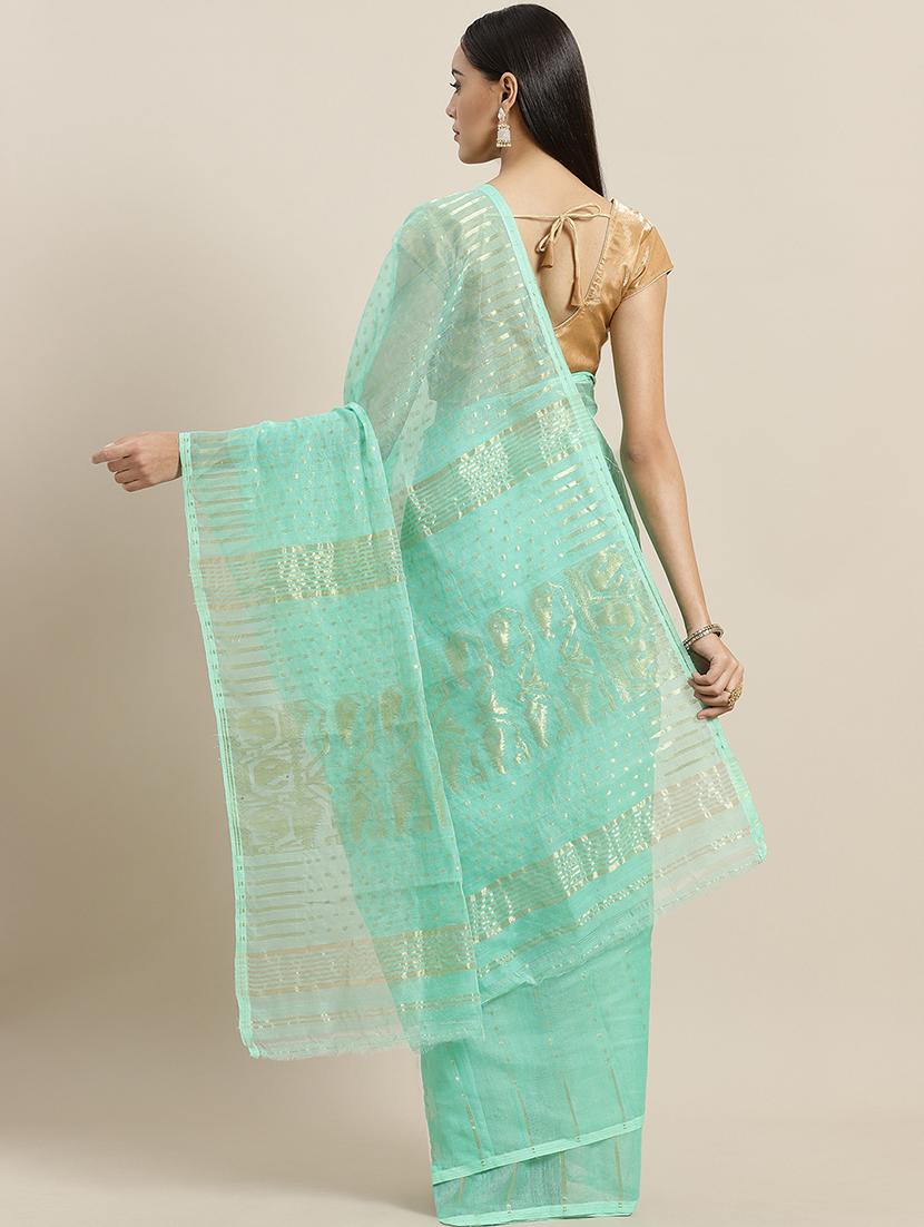 self design jamdani saree - 17533260 - Zoom Image - 2