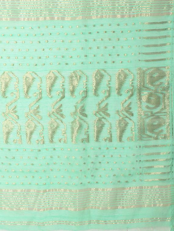 self design jamdani saree - 17533260 - Zoom Image - 3
