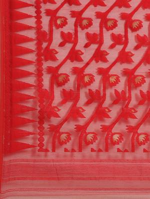 self design jamdani saree - 17533304 - Standard Image - 3