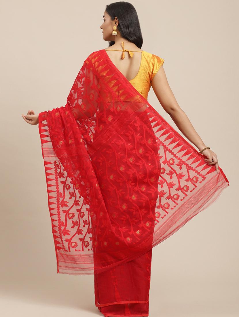 self design jamdani saree - 17533304 - Zoom Image - 2