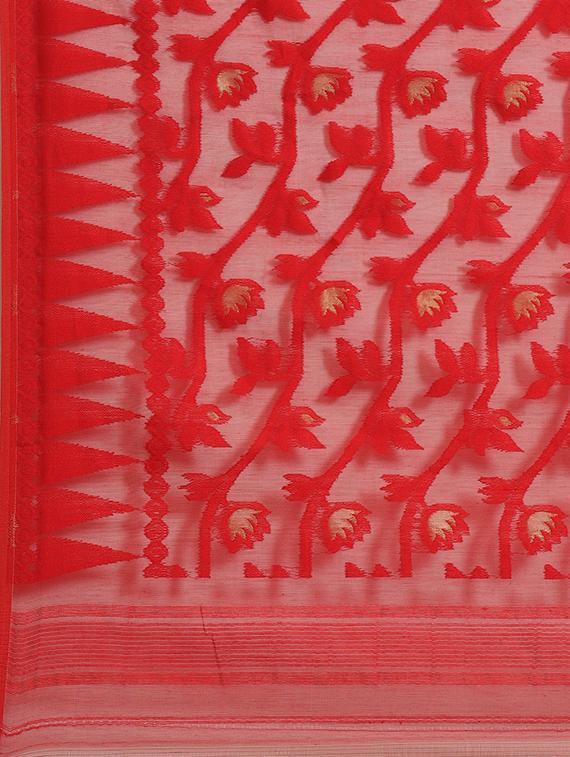 self design jamdani saree - 17533304 - Zoom Image - 3