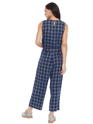 checkered full leg jumpsuit - 17533396 - Standard Image - 3