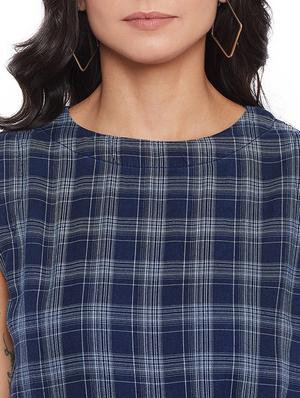checkered full leg jumpsuit - 17533396 - Standard Image - 4