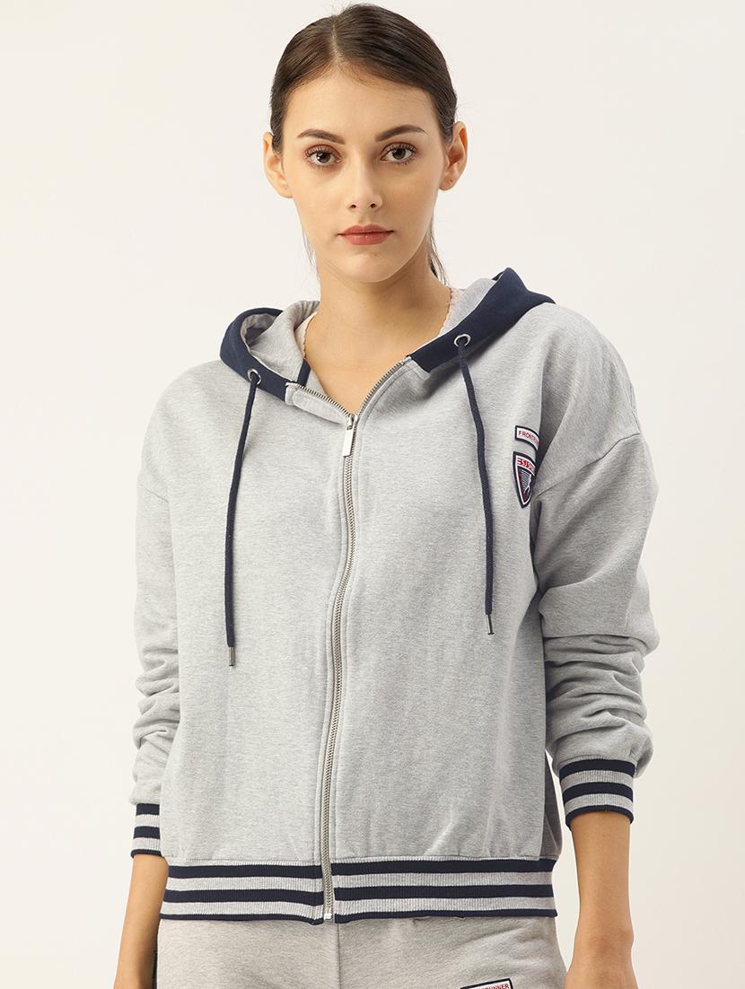 color block regular hoodie - 17533562 - Zoom Image - 1