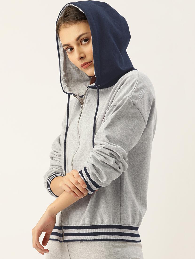color block regular hoodie - 17533562 - Zoom Image - 2