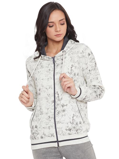 floral hooded sweatshirt - 17533566 - Standard Image - 1