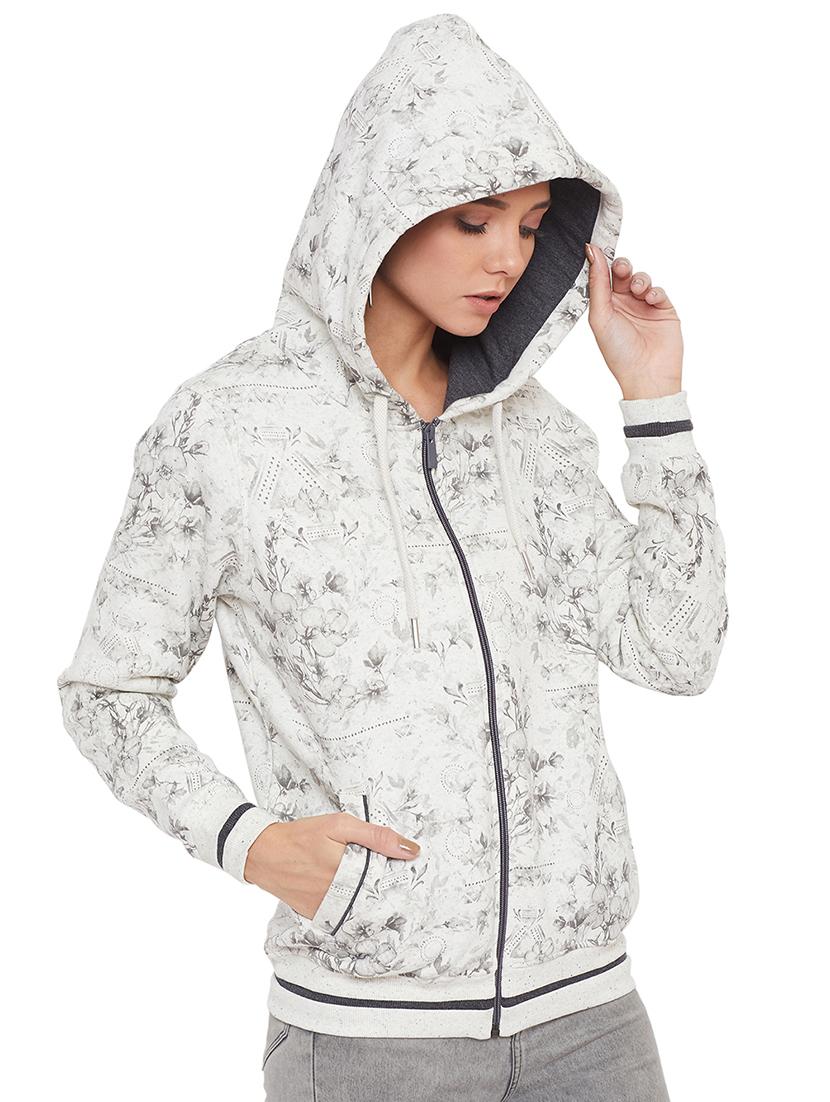 floral hooded sweatshirt - 17533566 - Zoom Image - 2
