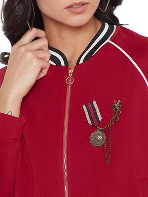 raglan sleeves bomber jacket - 17533567 - Standard Image - 5