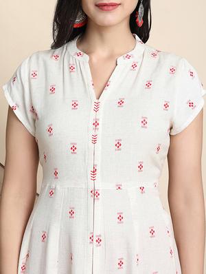 offwhite rayon kurta palazzo set - 17533623 - Standard Image - 4