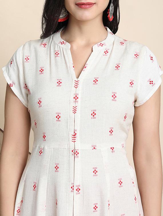 offwhite rayon kurta palazzo set - 17533623 - Zoom Image - 4