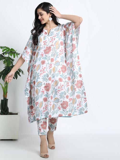 off-white kurta pant set - 17533625 - Standard Image - 1