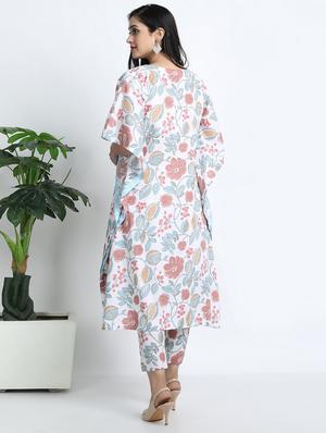 off-white kurta pant set - 17533625 - Standard Image - 3