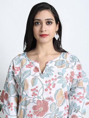 off-white kurta pant set - 17533625 - Standard Image - 4