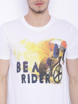 white printed t-shirt - 17533657 - Standard Image - 5