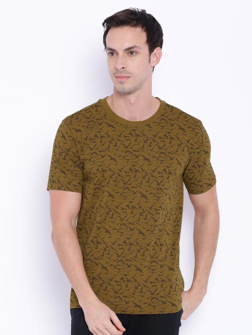 brown printed t-shirt - 17533658 - Standard Image - 1