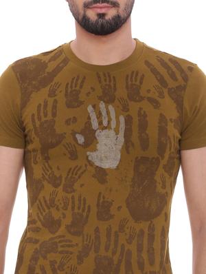 brown printed t-shirt - 17533663 - Standard Image - 5