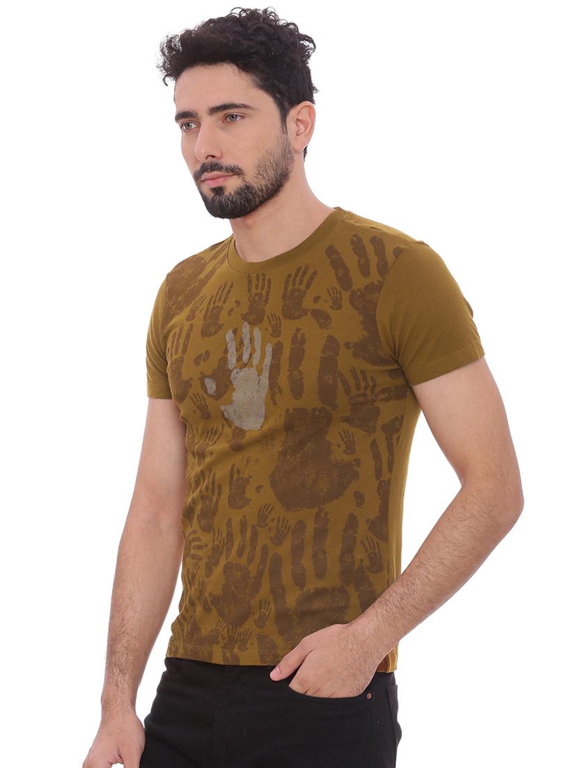 brown printed t-shirt - 17533663 - Zoom Image - 2