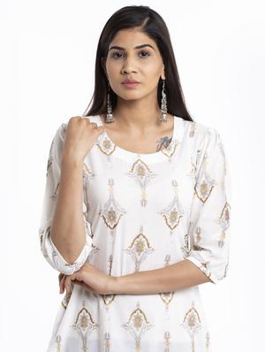 printed straight kurta - 17533683 - Standard Image - 4
