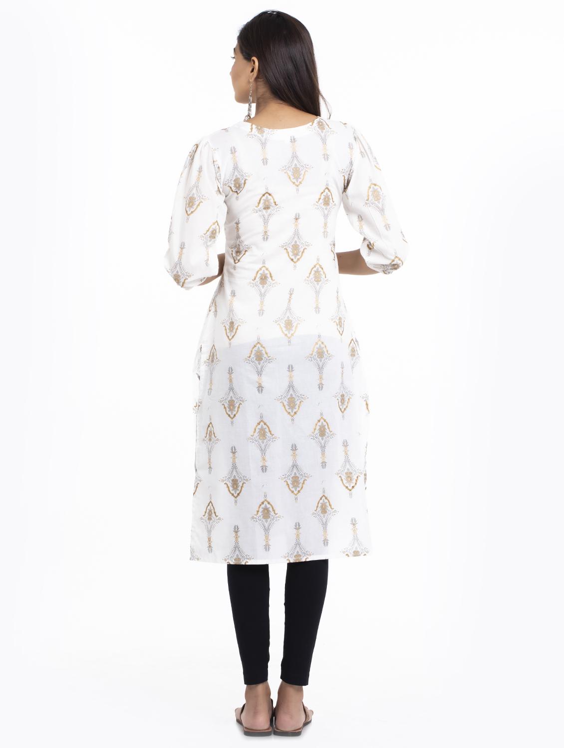 printed straight kurta - 17533683 - Zoom Image - 3