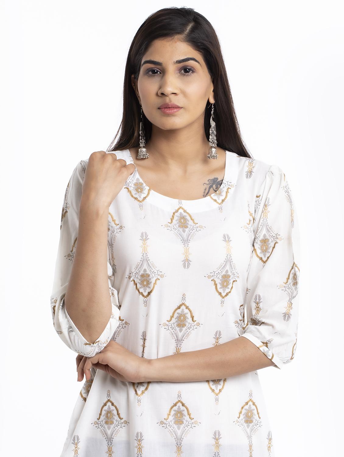 printed straight kurta - 17533683 - Zoom Image - 4