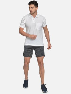 grey solid shorts - 17533756 - Standard Image - 4