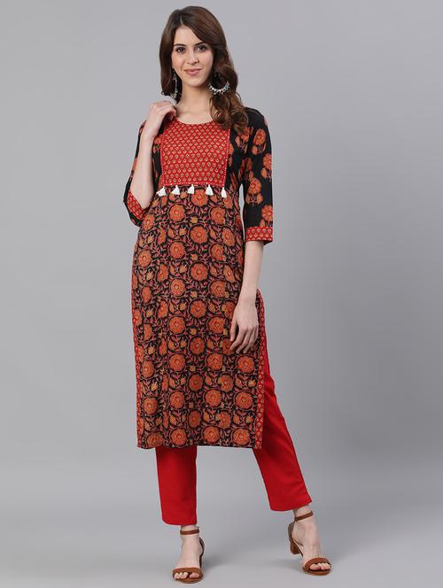 floral kurta pant set - 17533763 - Standard Image - 1