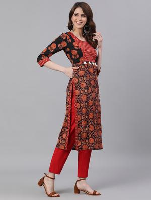 floral kurta pant set - 17533763 - Standard Image - 2