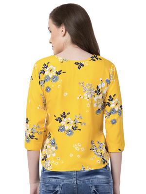 round neck floral top - 17534099 - Standard Image - 3